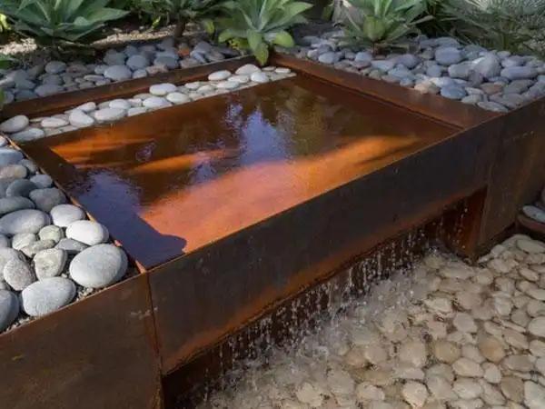 津南耐候钢水景